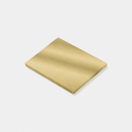 Elegant Brushed Gold Post-it® Notes (Schuin)