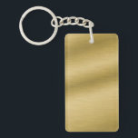 Elegant Brushed Gold Sleutelhanger<br><div class="desc">Eenvoudig, klassiek en elegant. Dit digitale kunstwerk show een realistisch beeld van geborsteld goud. Gebruik het zoals is of als uitgangspunt voor uw eigen douaneverwezenlijking.</div>