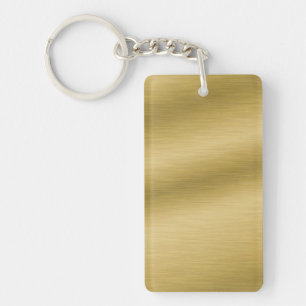 Elegant Brushed Gold Sleutelhanger