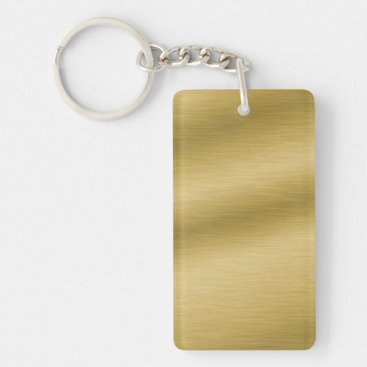 Elegant Brushed Gold Sleutelhanger (Voorkant)