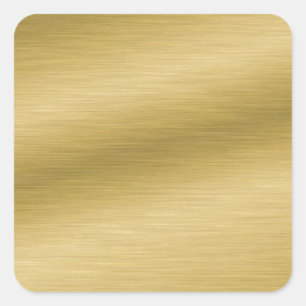 Elegant Brushed Gold Vierkante Sticker