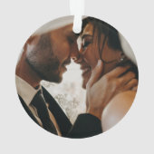 Elegant Brushstroke Overlay Photo Acrylic Ornament (achterkant)