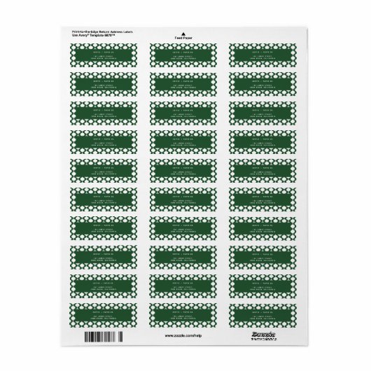 Elegant  bubbels retro kerst etiket (Full Sheet)