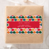 Elegant  bubbels retro kerst etiket (Insitu)