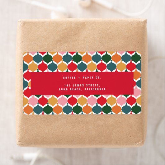 Elegant  bubbels retro kerst etiket (Insitu)