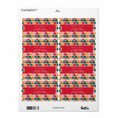 Elegant  bubbels retro kerst etiket (Full Sheet)