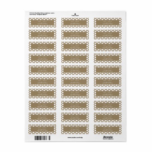 Elegant  bubbels retro kerst etiket (Full Sheet)