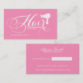 Elegant Bubblegum roze professionele haarlijst Visitekaartje (Voorkant / Achterkant)