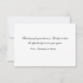 Elegant Budget Bedrijf Aangepast Dank u Kaarten (Achterkant)