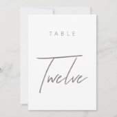 Elegant Budget Calligraphy Wedding Table Number (Voorkant)