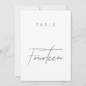 Elegant Budget Calligraphy Wedding Table Number (Achterkant)