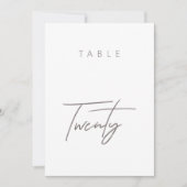 Elegant Budget Calligraphy Wedding Table Number (Voorkant)