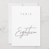 Elegant Budget Calligraphy Wedding Table Number (Achterkant)