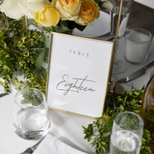 Elegant Budget Calligraphy Wedding Table Number