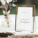 Elegant Budget Calligraphy Wedding Table Number<br><div class="desc">Het ontwerp is voorzien van een handgeschreven lettertype en een modern, minimalistisch ontwerp. Ontworpen om te coördineren met het Collectie "ESSENTIALS" Wedding Invitation. Klik op "Personaliseren" als je details wilt wijzigen. Uitzicht de link collectie op deze pagina om alle overeenkomende objecten in dit prachtige ontwerp te bekijken of zie hier...</div>