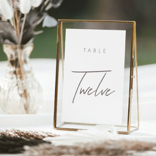 Elegant Budget Calligraphy Wedding Table Number