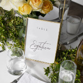 Elegant Budget Calligraphy Wedding Table Number