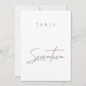 Elegant Budget Calligraphy Wedding Table Number (Voorkant)