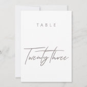 Elegant Budget Calligraphy Wedding Table Number (Achterkant)