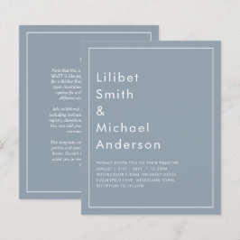 Elegant Budget Dusty Blue Monochrome Wedding