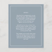 Elegant Budget Dusty Blue Monochrome Wedding (Achterkant)
