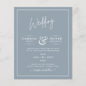 Elegant Budget Dusty Blue Monochrome Wedding (Voorkant)