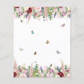 Elegant Budget Floral met Butterflies Wedding (Achterkant)
