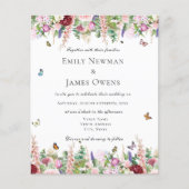 Elegant Budget Floral met Butterflies Wedding (Voorkant)