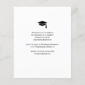 Elegant Budget Foto Collage Afstuderen Uitnodiging (Achterkant)