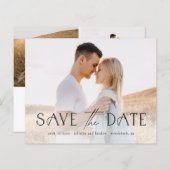 Elegant Budget Foto Weddenschap Save the Date (Voorkant / Achterkant)