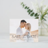 Elegant Budget Foto Weddenschap Save the Date (Staand voorkant)