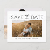 Elegant Budget Foto Weddenschap Save the Date (Voorkant / Achterkant)