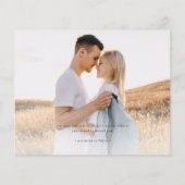 Elegant Budget Foto Weddenschap Save the Date (Achterkant)