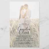 Elegant BUDGET Fotobedekking Emerald Green Wedding Flyer (Voorkant)