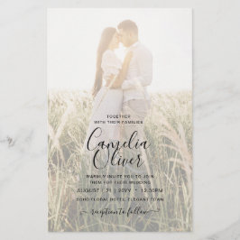 Elegant BUDGET Fotobedekking Emerald Green Wedding Flyer