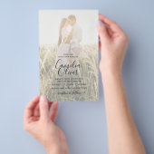Elegant BUDGET Fotobedekking Emerald Green Wedding Flyer (Hand)
