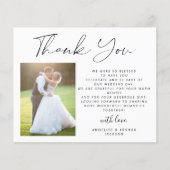 Elegant budget fotobruiloft dank je wel script flyer (Voorkant)