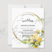 Elegant Budget Invitation to wedding ceremony. (Voorkant)