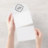 ELEGANT & BUDGET Kerst  All In One Uitnodiging (Afscheurbaar)