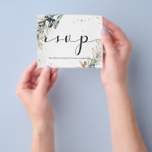 Elegant/Budget/Olive RSVP-kaart. Flyer (Hand)