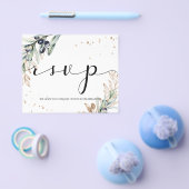 Elegant/Budget/Olive RSVP-kaart. Flyer (Enkel)