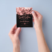 Elegant Budget Roos Gold Sparkle Sweet 16 Invite Flyer (Hand)