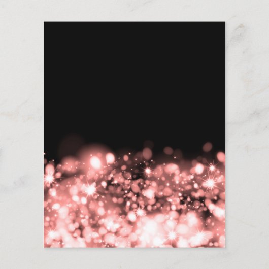 Elegant Budget Roos Gold Sparkle Sweet 16 Invite Flyer (Achterkant)