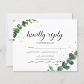 Elegant/Budget/RSVP-kaart. (Achterkant)