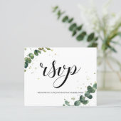 Elegant/Budget/RSVP-kaart. (Staand voorkant)