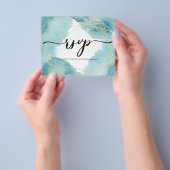 Elegant/Budget/RSVP-kaart. Flyer (Hand)