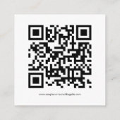Elegant Budget Script QR Code Wedding RSVP Kaart (Achterkant)