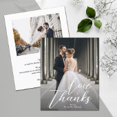 Elegant Budget Script Weduwfoto Hartelijk dank Flyer