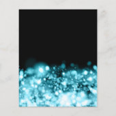 Elegant Budget Turquoise Vonk Sweet 16 Invite Flyer (Achterkant)