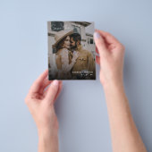 Elegant Budget Weddenschap Save the Date QR Code P Flyer (Hand)